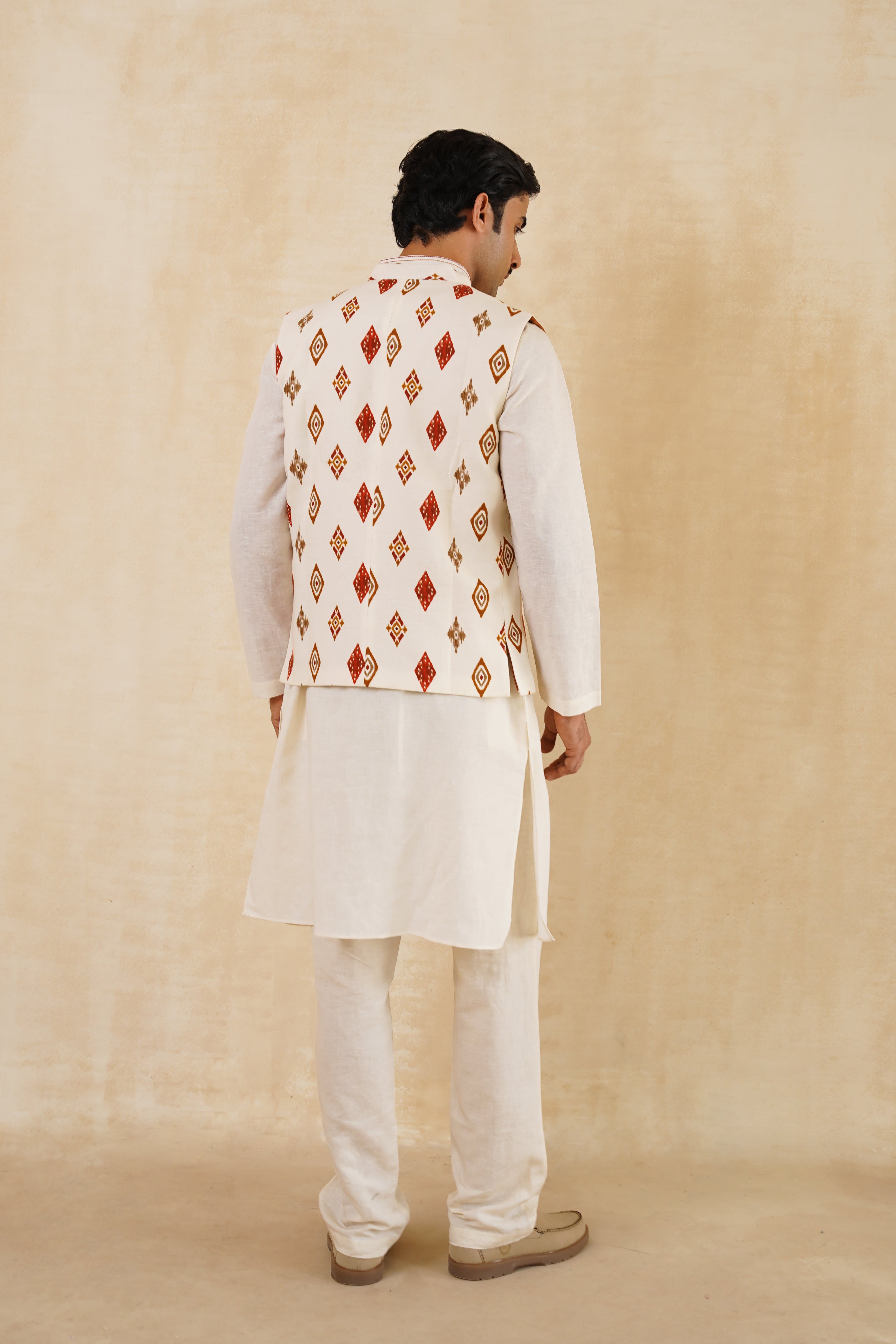 Earthy Textured Nehru Jacket