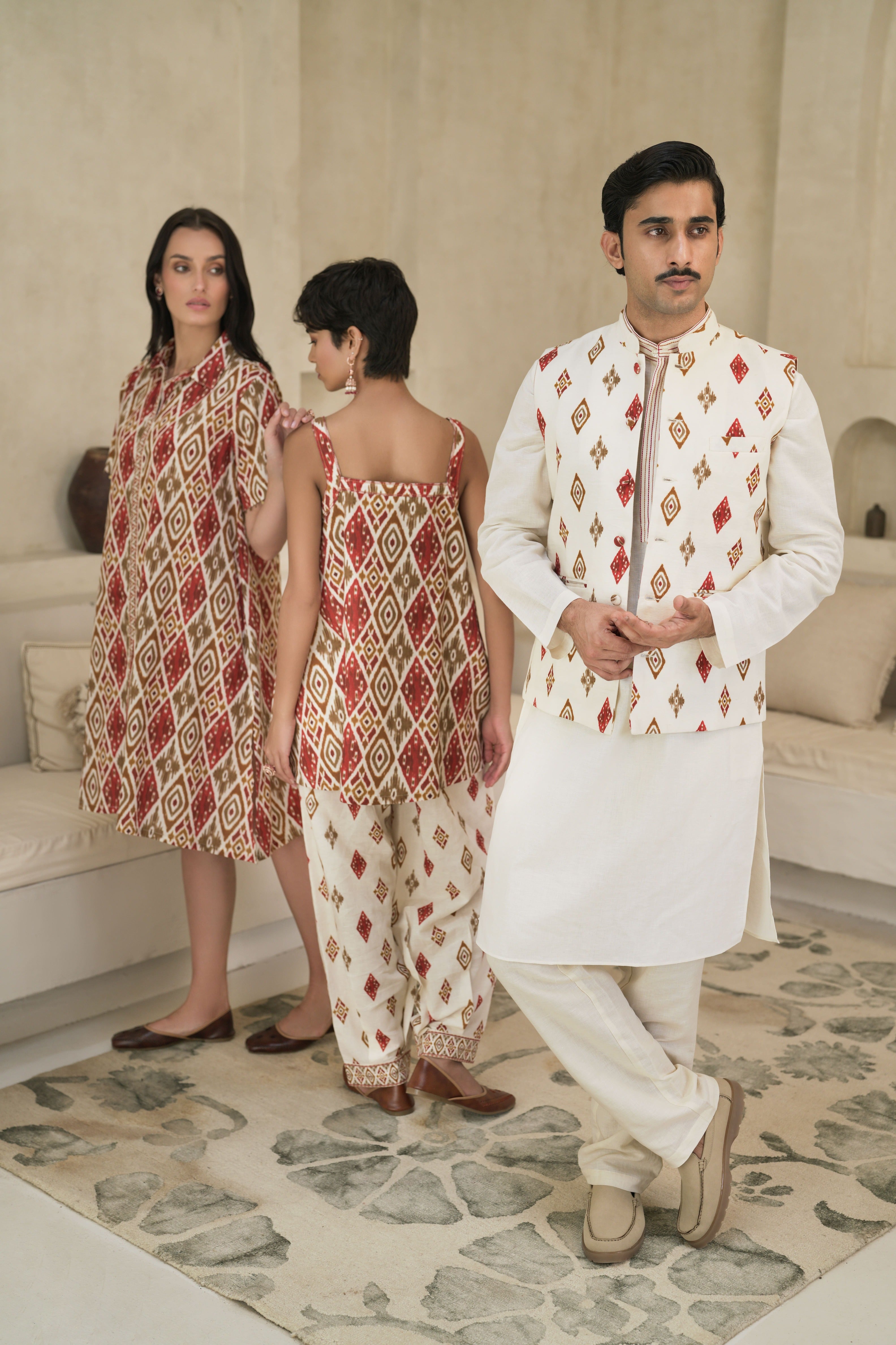 Earthy Textured Nehru Jacket