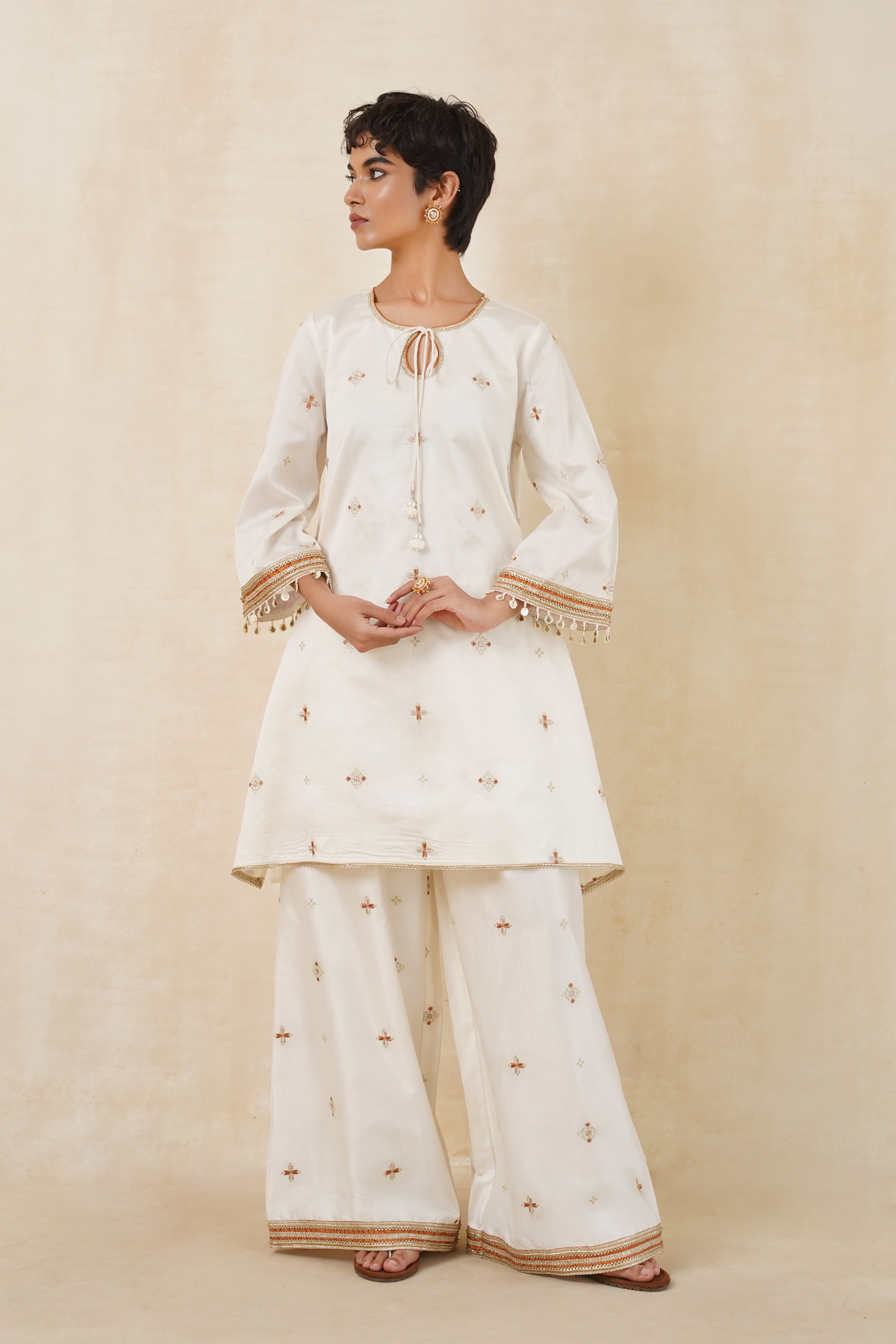 Royal Ecru Kurti Set