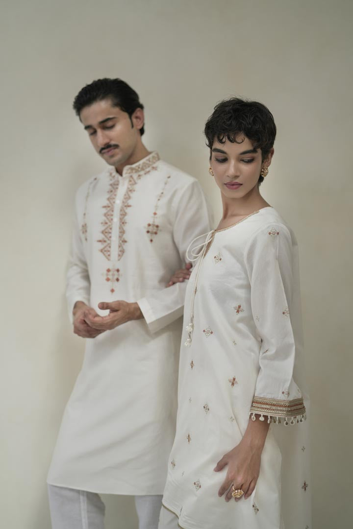 Royal Ecru Kurti Set